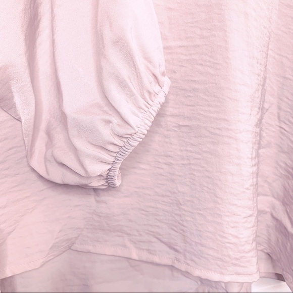 OLD Navy Ruffle Trim Satin Surplus Tunic Top SizeL - Picture 6 of 8